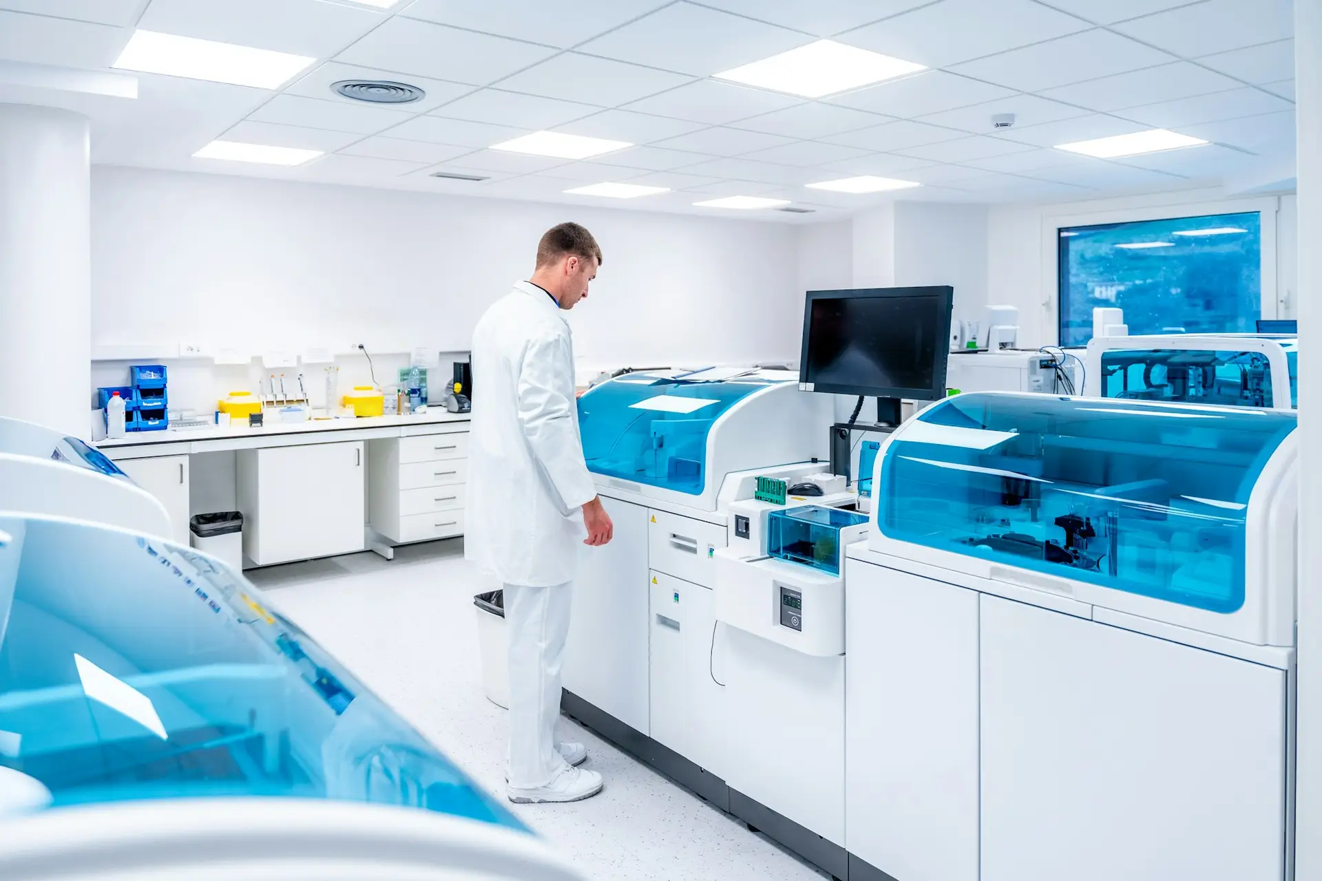 Doctor in a pathological anatomy laboratory research