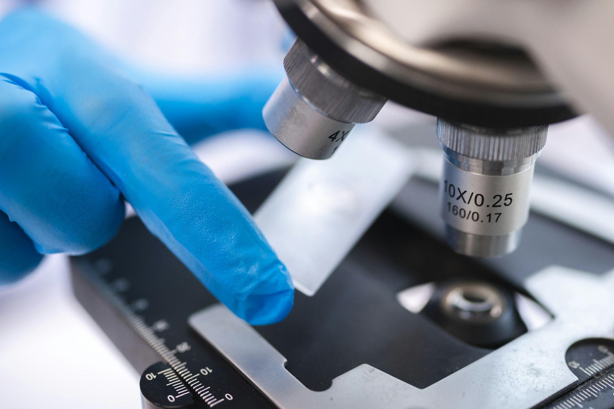 Health care researchers working in life science laboratory, medical science technology research